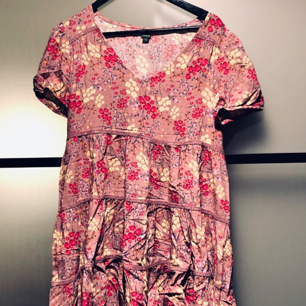 Short Sleeved Purple Dress